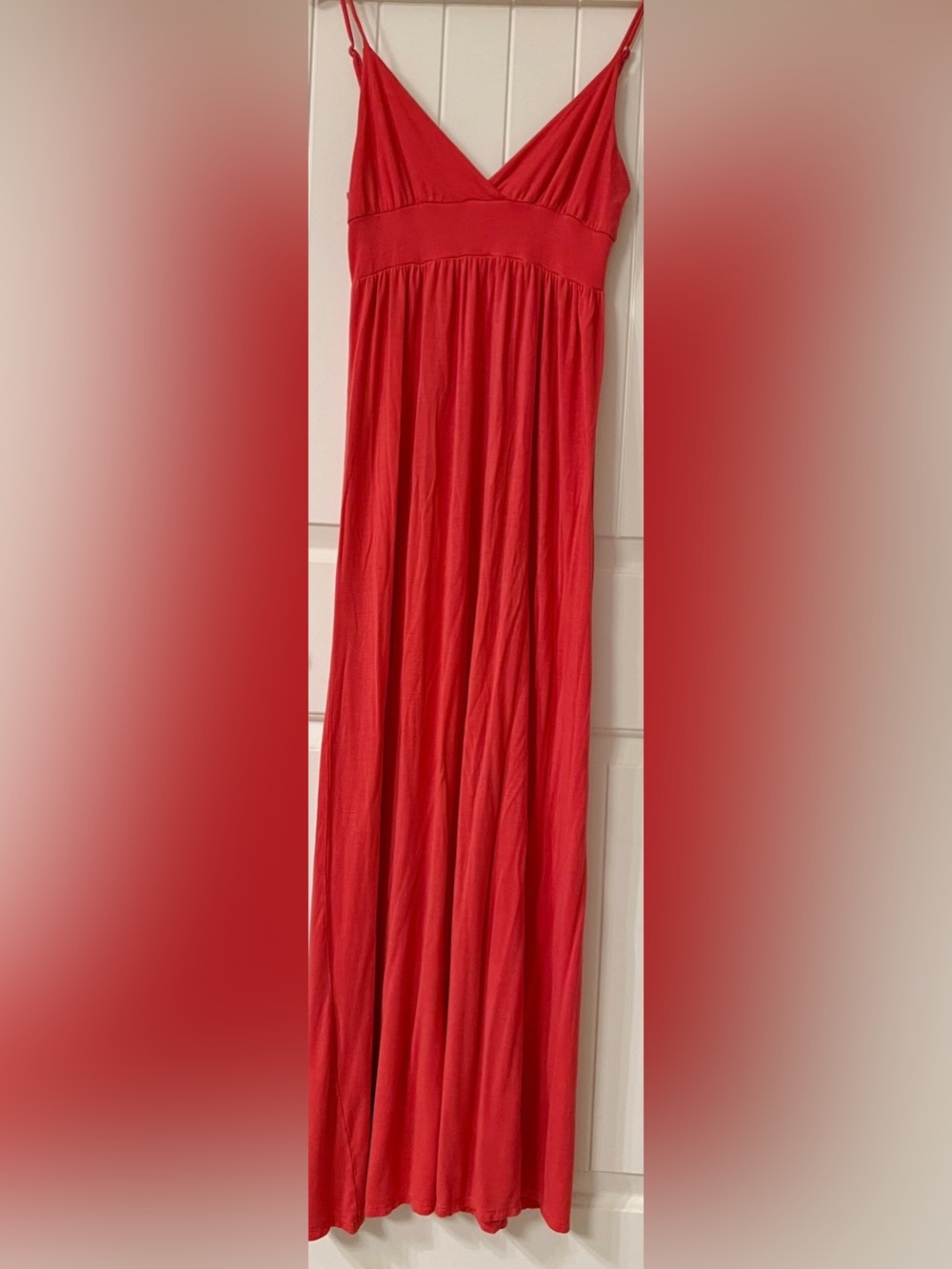 Velvet Torch Flowing Coral Maxi Dress